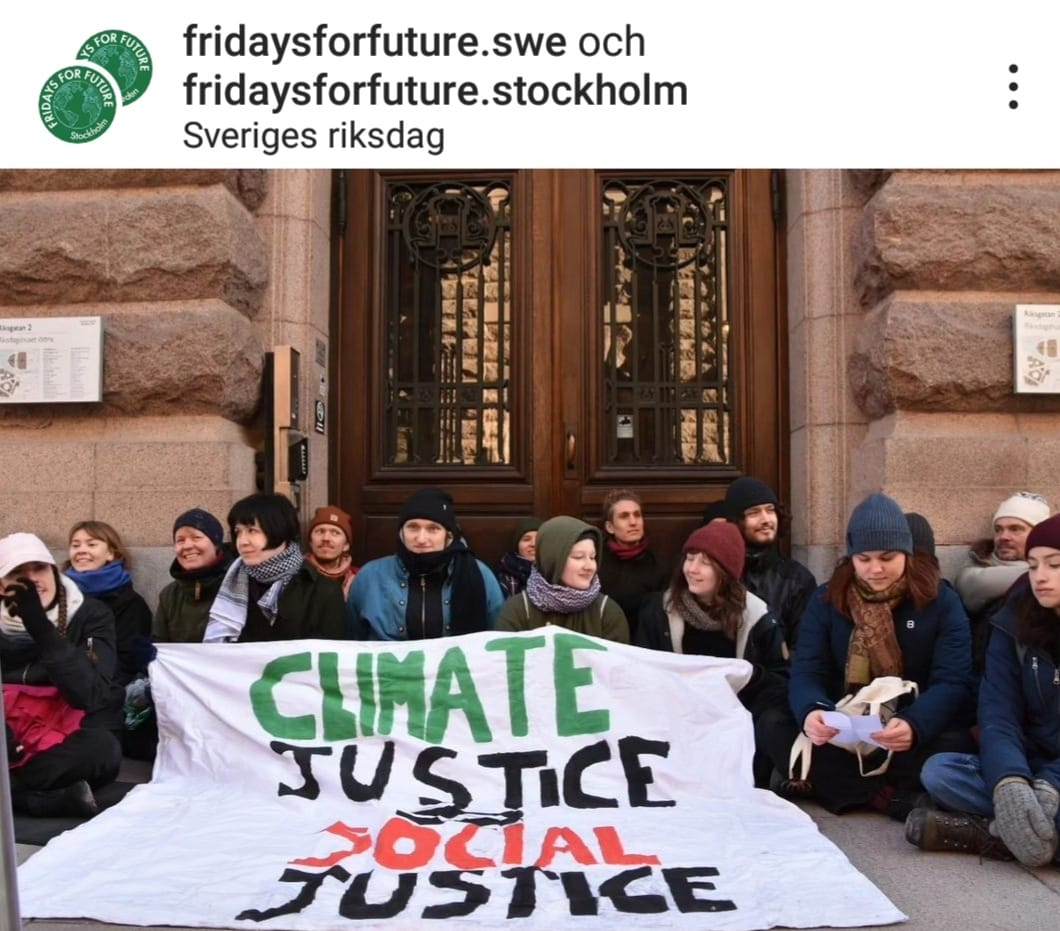 Bild från Fridays for future på Instagram
